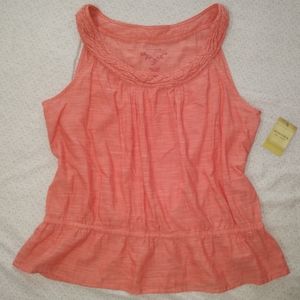 Sonoma Life and Style Coral Sleeveless Top
